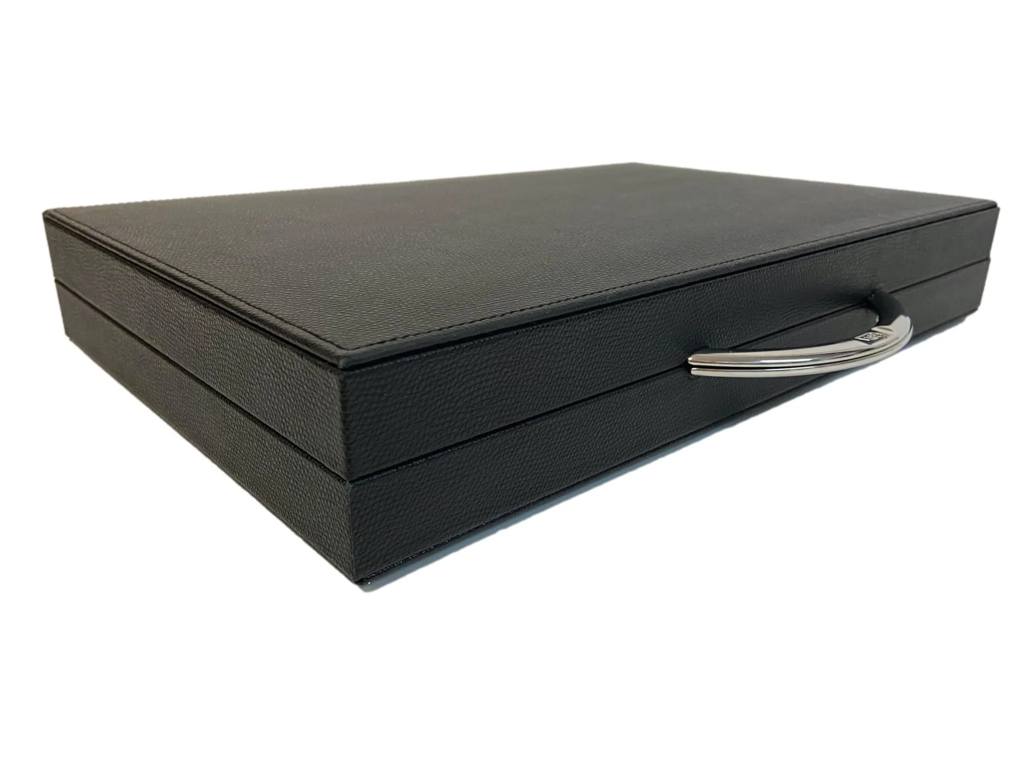Backgammon Cuir véritable GM - Noir Ancien - Renzo Romagnoli - Image 7