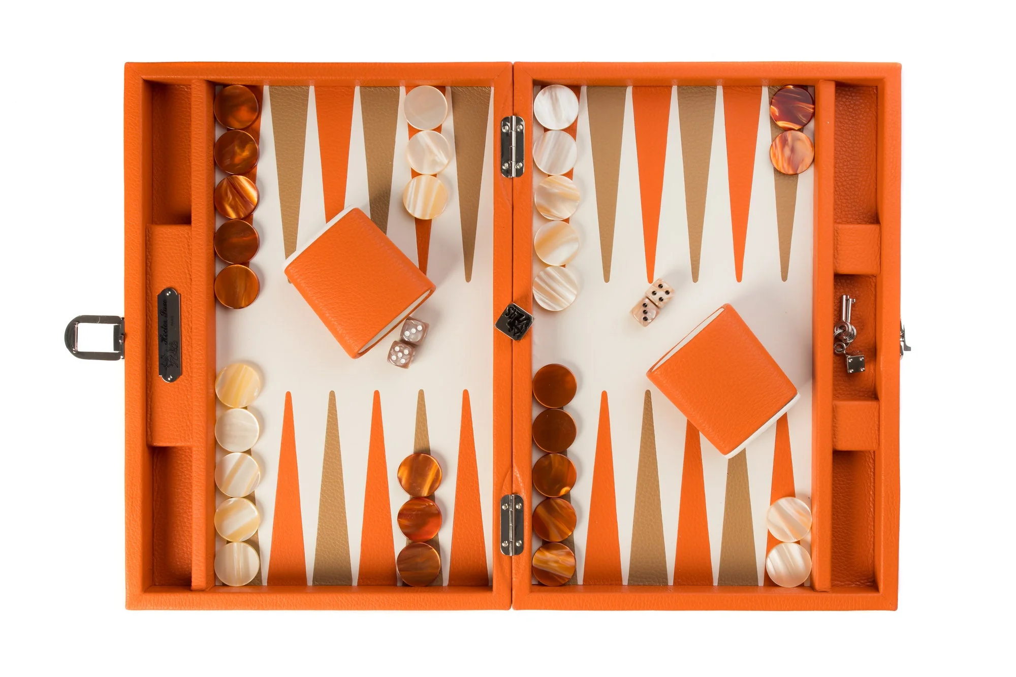 Backgammon Hector Saxe - Buffle Orange - Moyen - Image 2