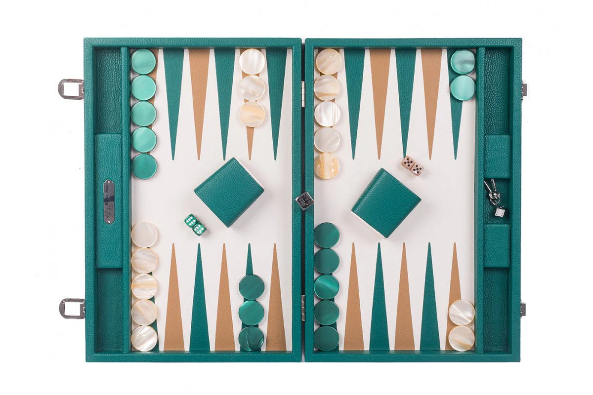 Backgammon Hector Saxe  - Buffle vert - Moyen - Image 2