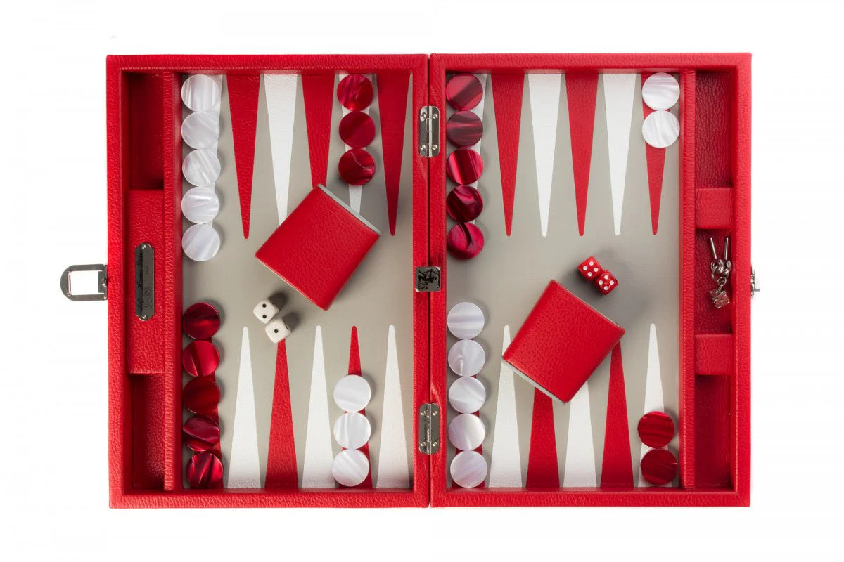 Backgammon Hector Saxe - Buffle rouge - Moyen - Image 2