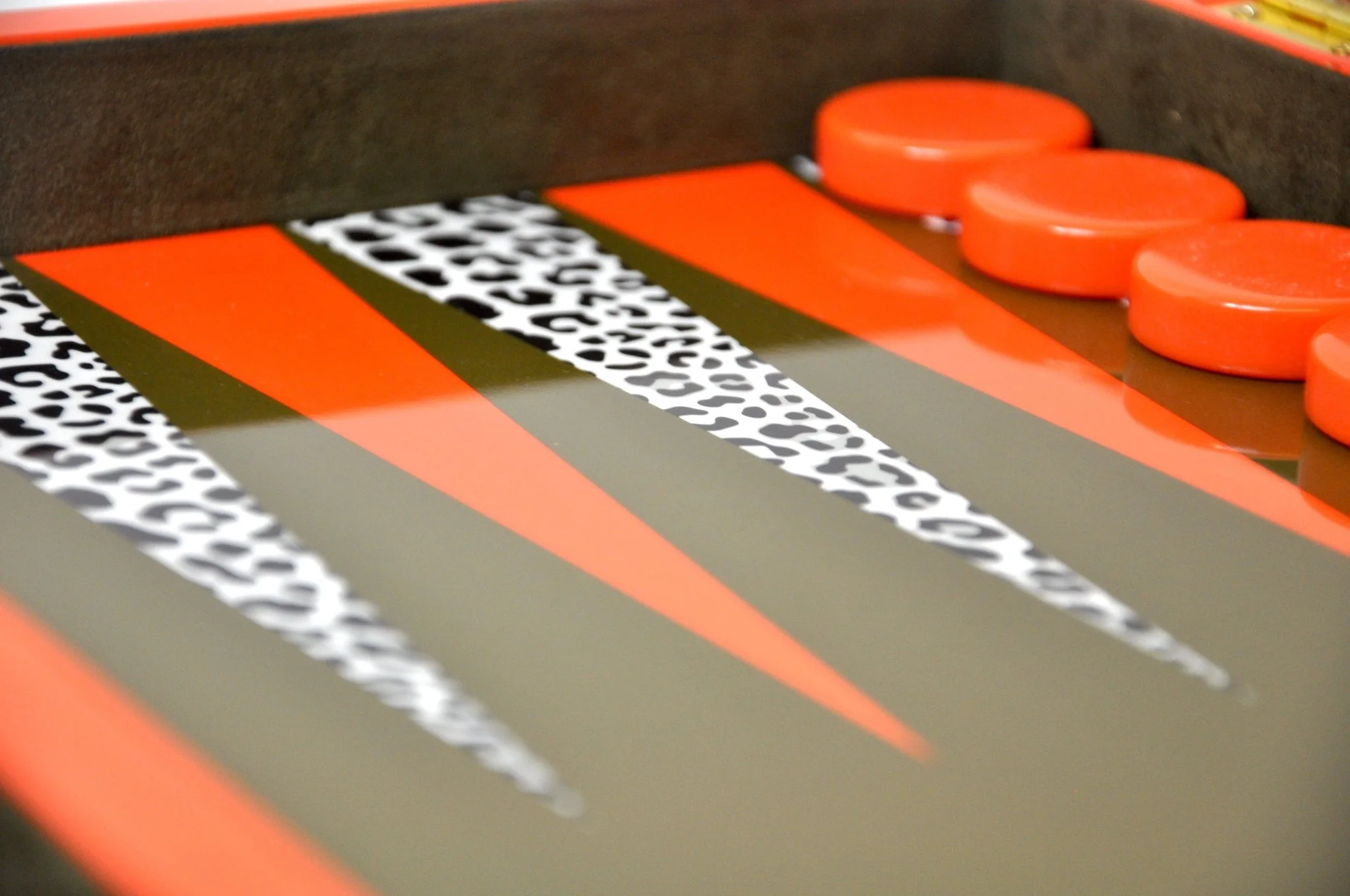 Backgammon Luxe en bois laqué - Léopard - Image 6