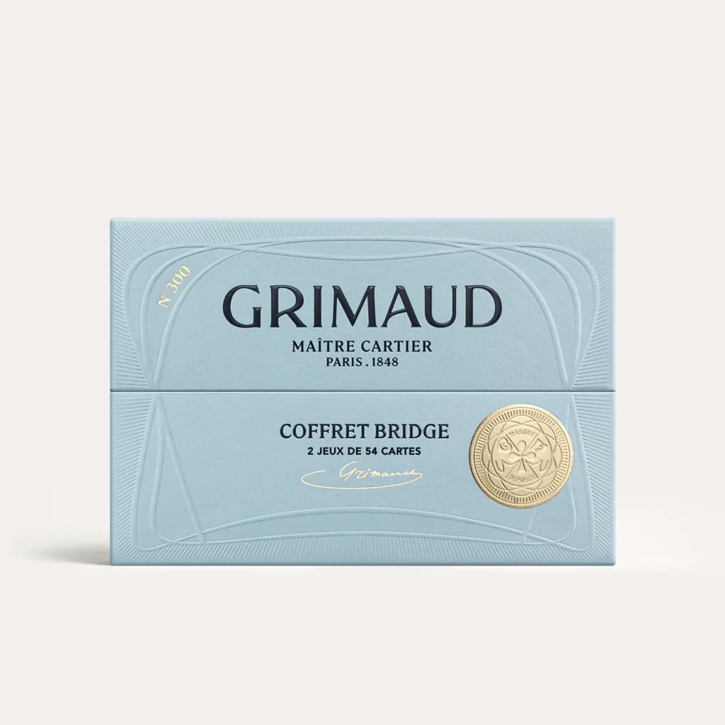 Coffret Bridge Grimaud - Nouvelle édition Luxe - Bleu dauphin / Rouge Corail - Image 3