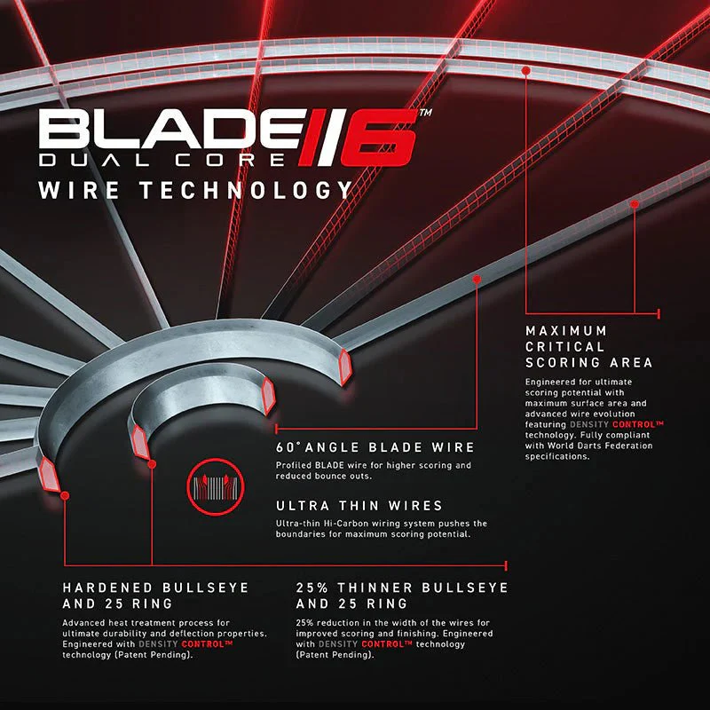 Cible fléchettes professionnelle - Winmau Blade 6 Dual Core - Image 3