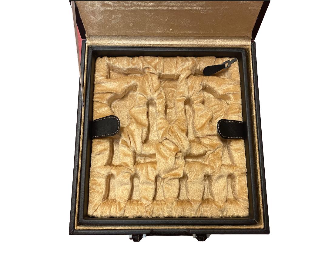 Coffre Luxe Cuir pour pièces d'échecs - Vide - Image 2