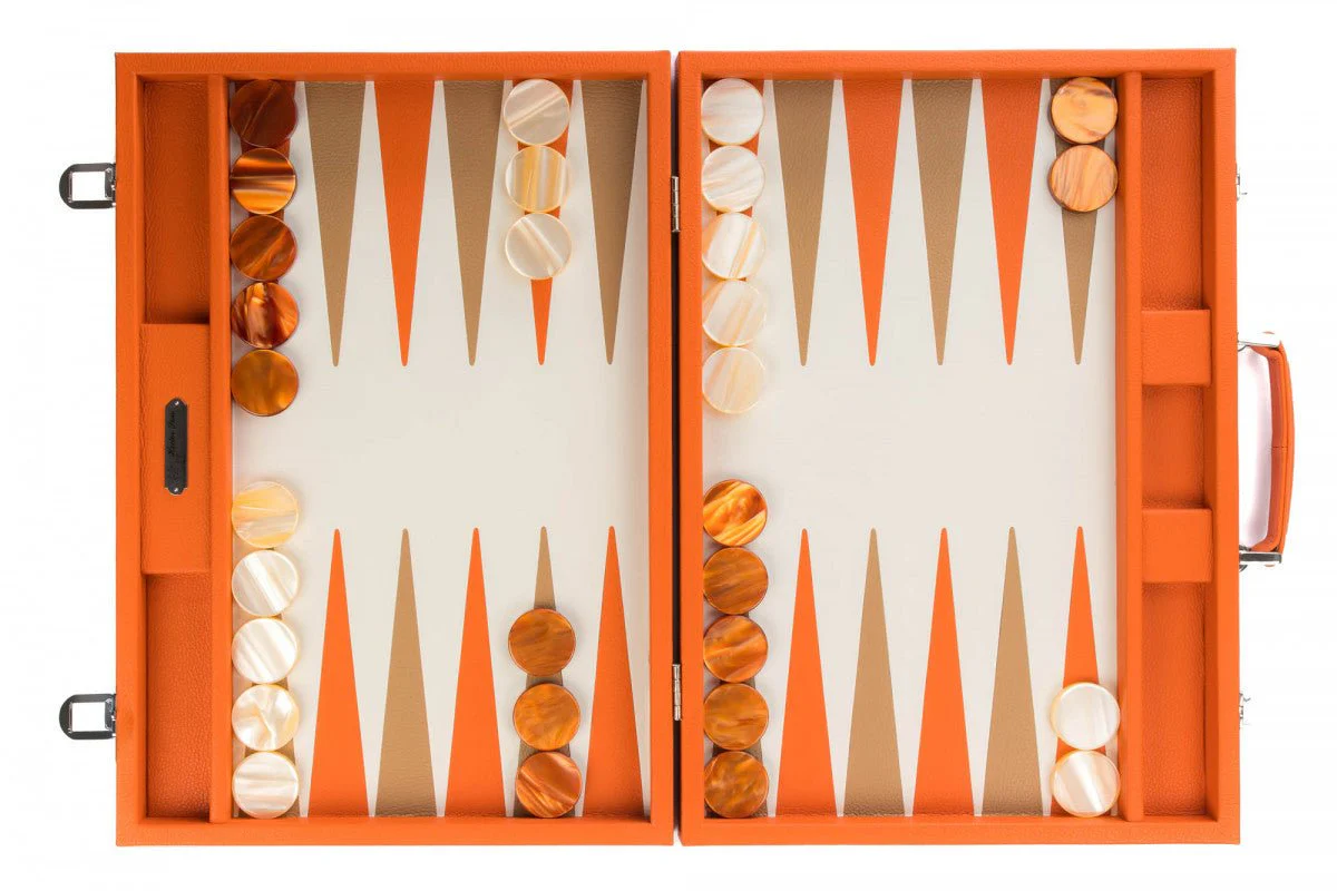 Backgammon Hector Saxe - Buffle Orange - Compétition - Image 3
