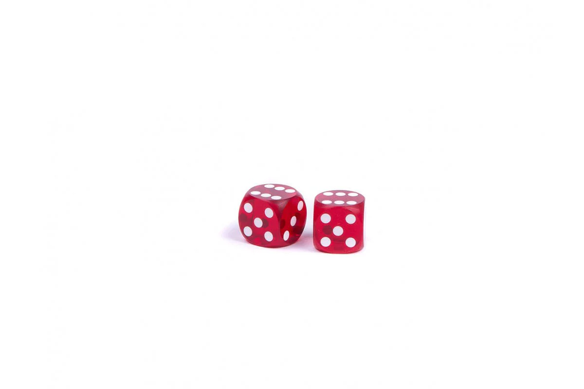 Dés Rouge de précision - Calibrés et numérotées 14 mm - Dés de backgammon