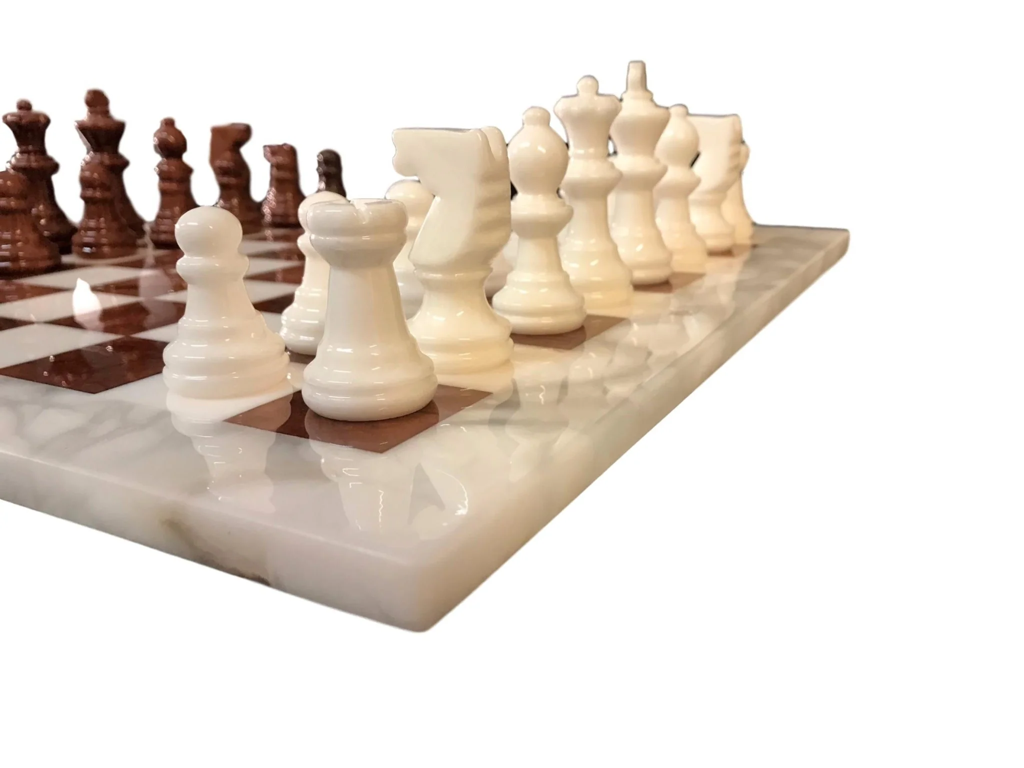 Ensemble jeu d'échecs en albâtre - Marron - Scali - Image 5