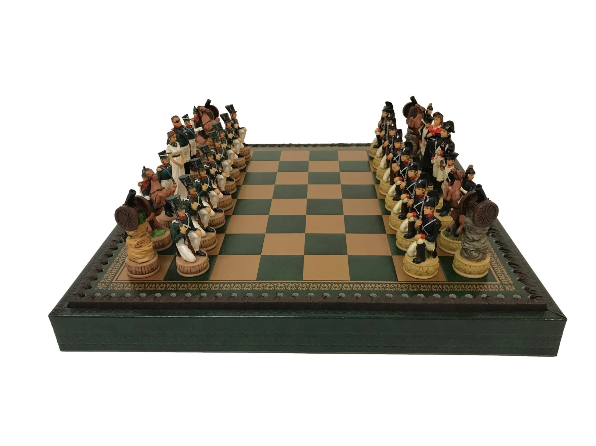 Ensemble jeu d'échecs Campagne de Russie coffre en Salpa - Pièces en résine - Taille 2 - Ital Fama - Image 3