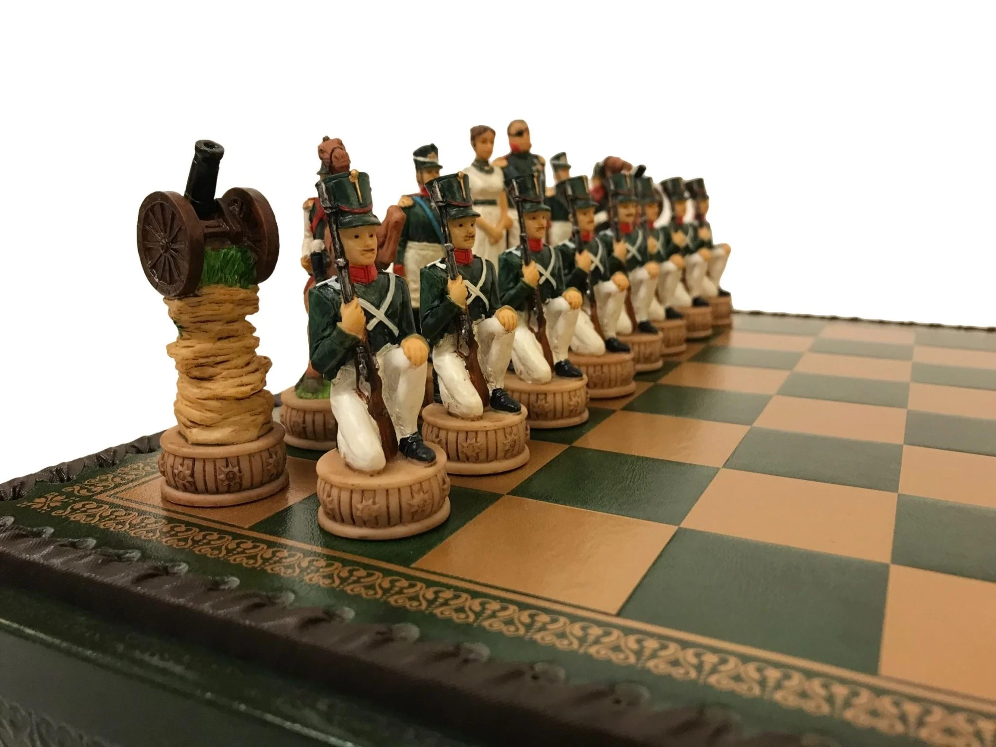 Ensemble jeu d'échecs Campagne de Russie coffre en Salpa - Pièces en résine - Taille 2 - Ital Fama - Image 4