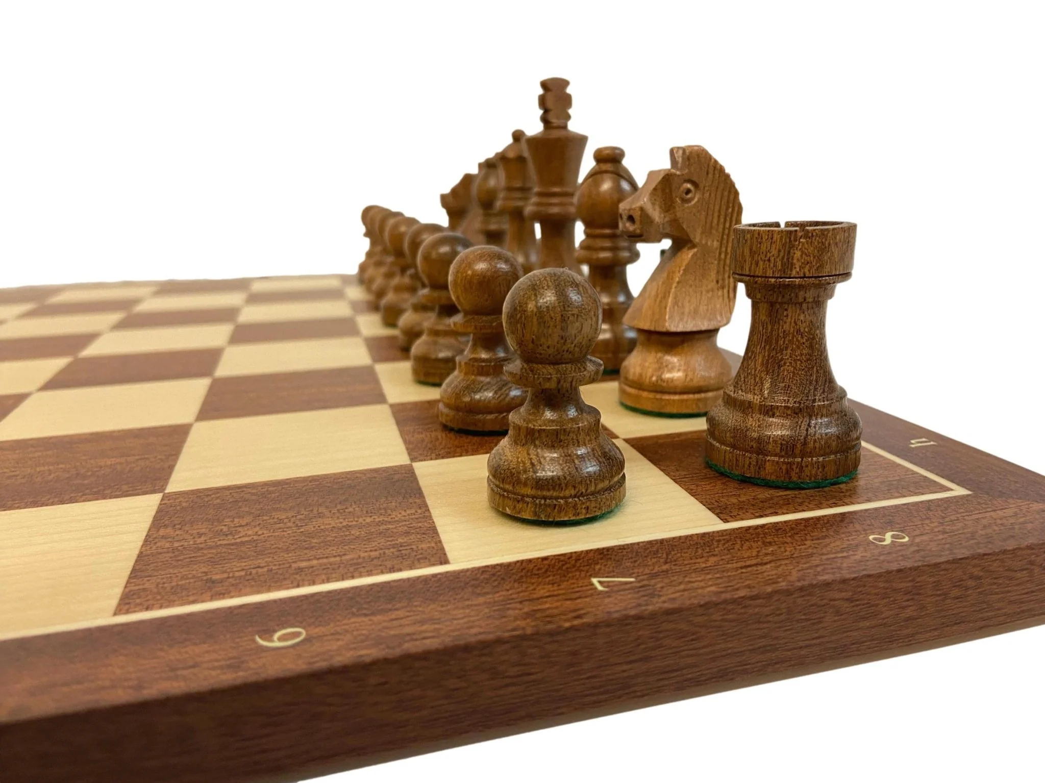 Ensemble jeu d'échecs Club en acajou- bords fin - Image 5