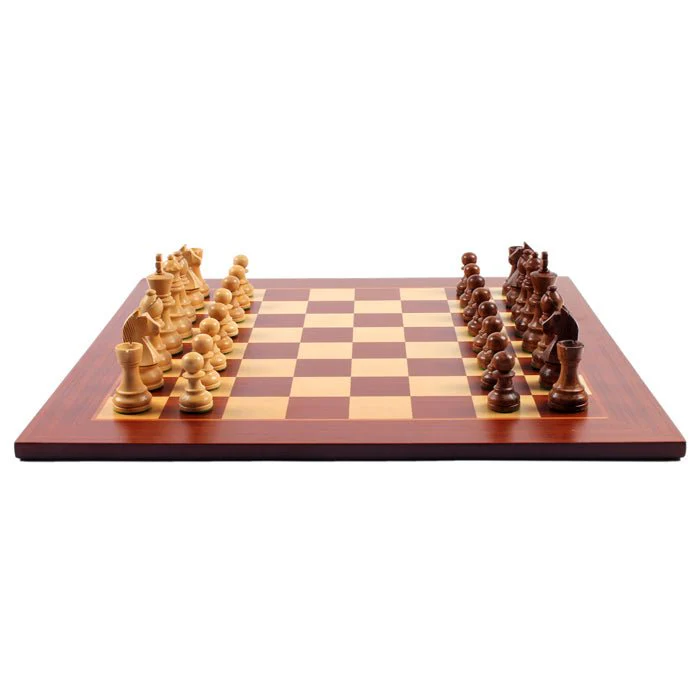 Ensemble jeu d'échecs Club en acajou d'Afrique - Pièces Acacia - Image 4