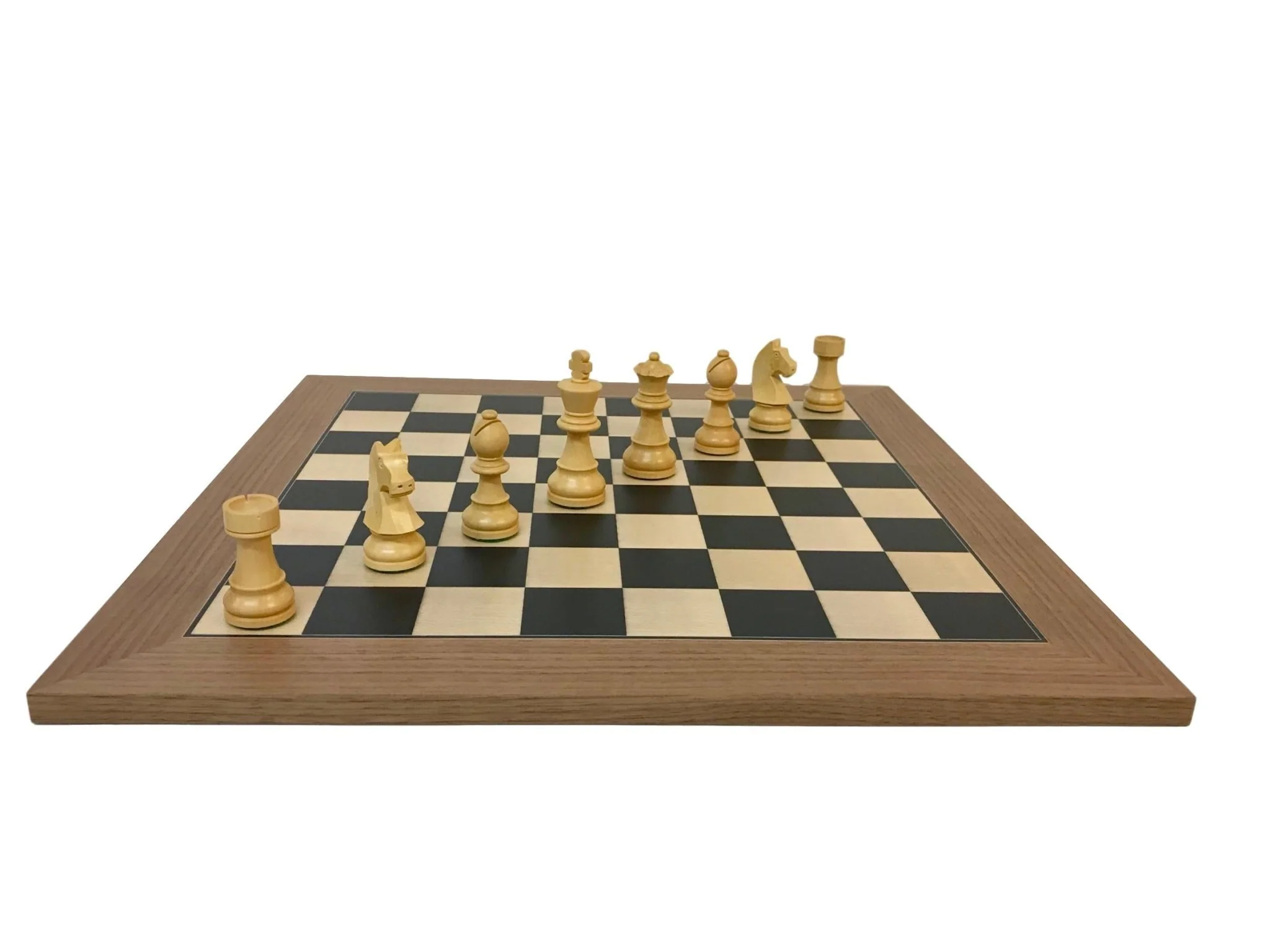 Ensemble jeu d'échecs Club Prestige en poirier teinté et sycomore - Bords noyer - Image 5