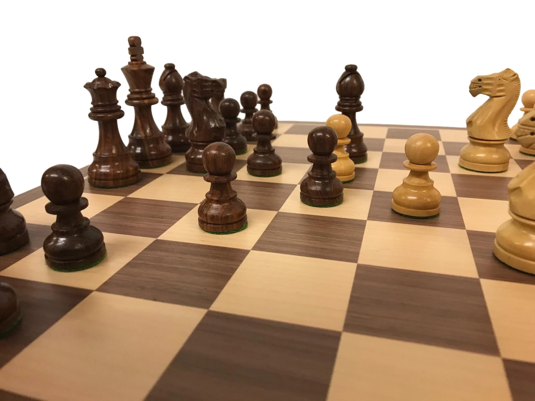 Ensemble jeu d'échecs Deluxe en acajou et sycomore - bords fins - Image 14