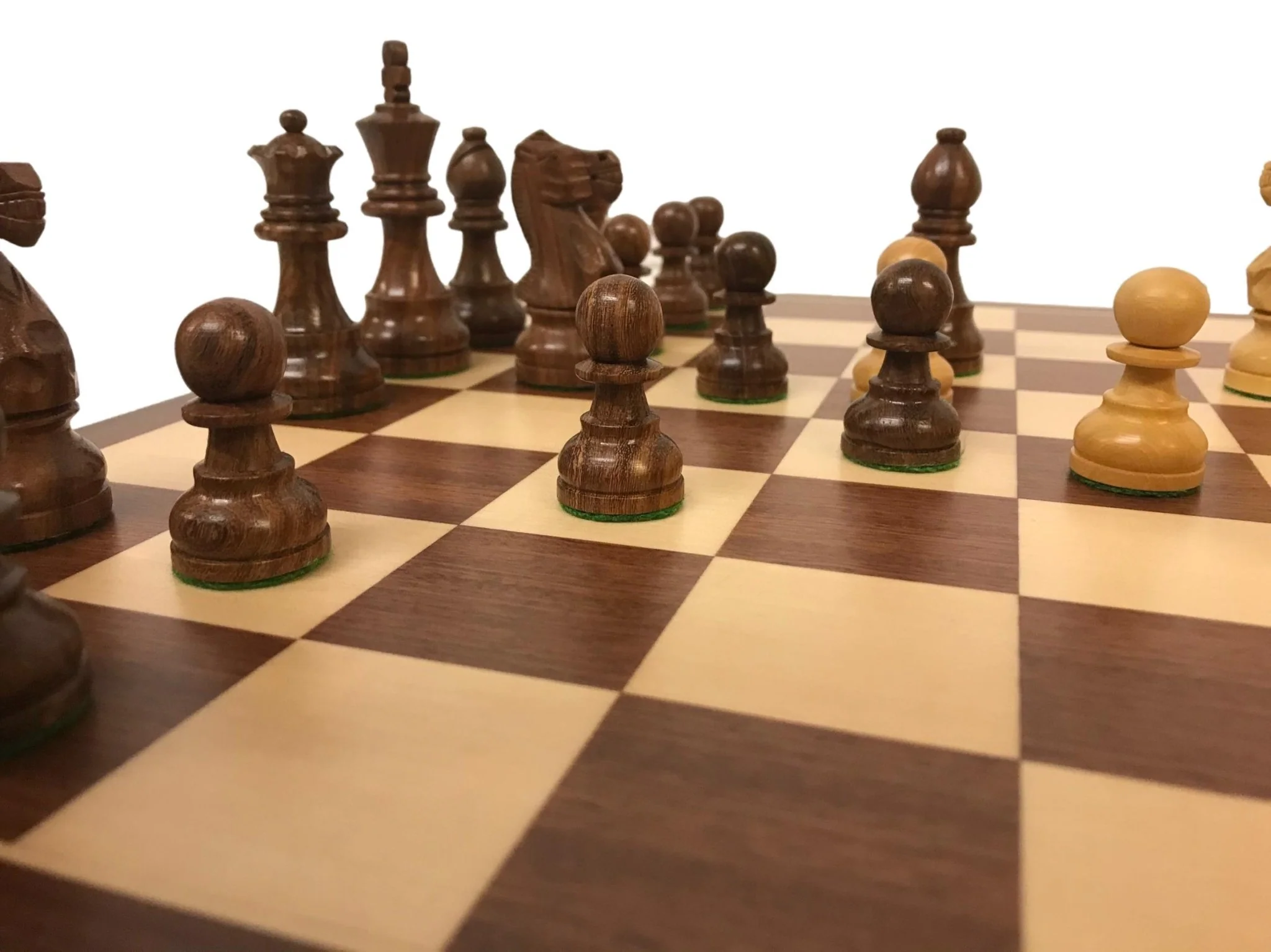 Ensemble jeu d'échecs Deluxe en acajou et sycomore - bords fins - Image 5