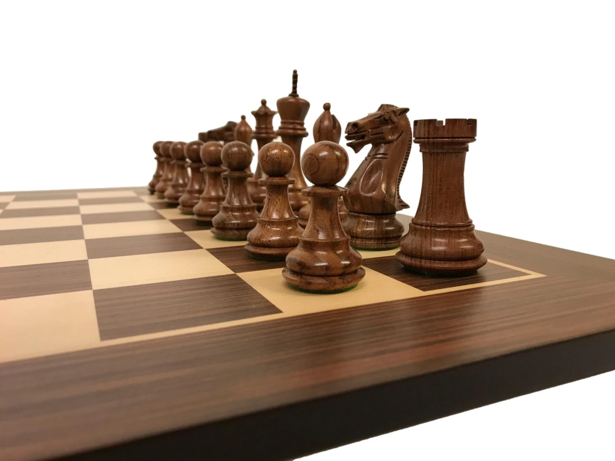 Ensemble jeu d'échecs Ultime en Palissandre Zebré et sycomore - Pièces Palissandre et Buis - Taille 6 - Image 5