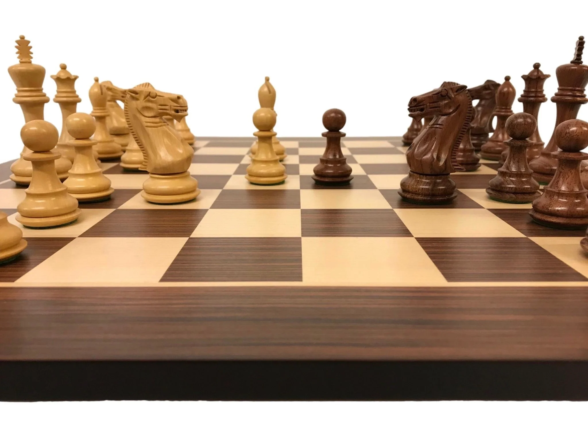 Ensemble jeu d'échecs Ultime en Palissandre Zebré et sycomore - Pièces Palissandre et Buis - Taille 6 - Image 7
