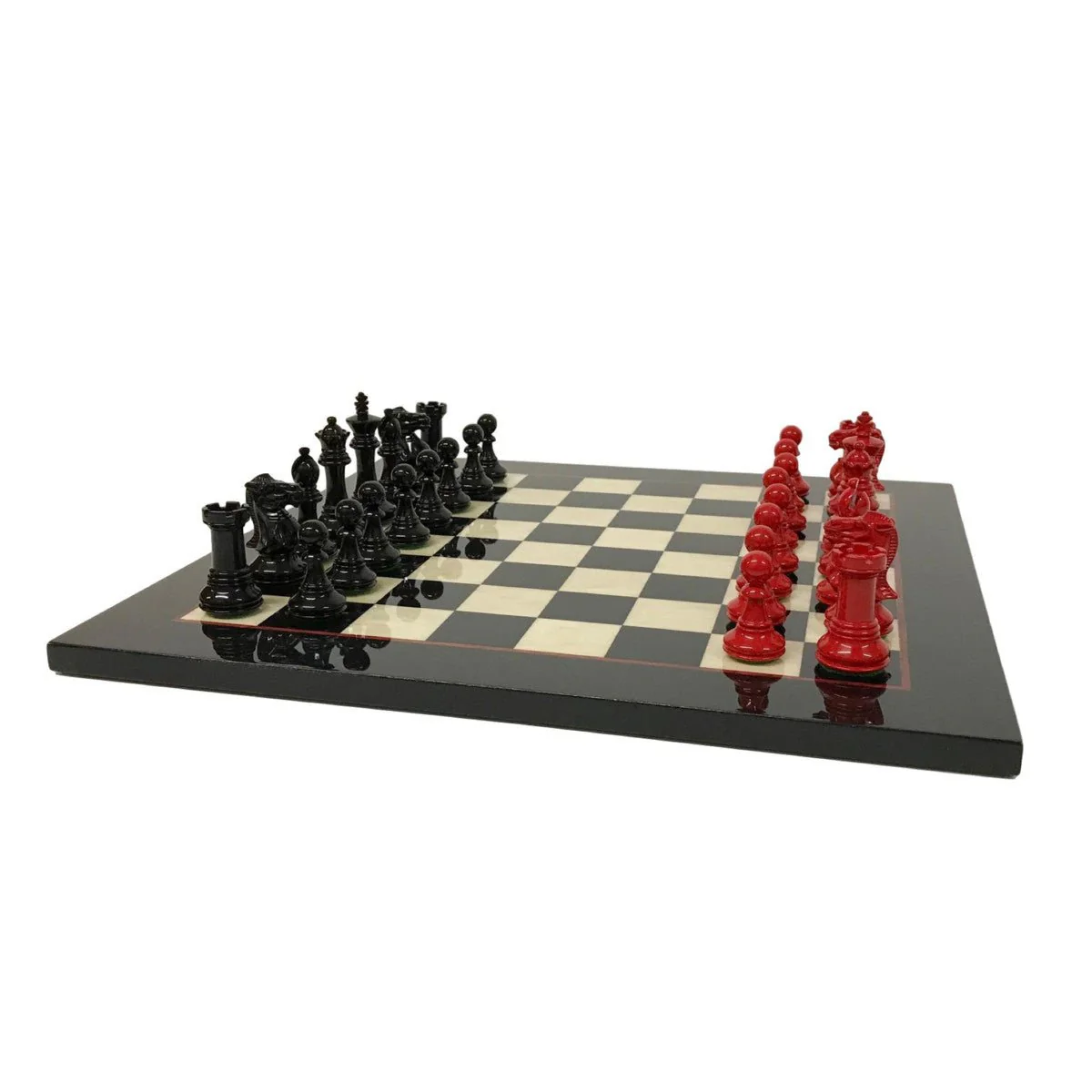 Ensemble jeu d'échecs en sycomore - laqué - Taille 4 - Image 2