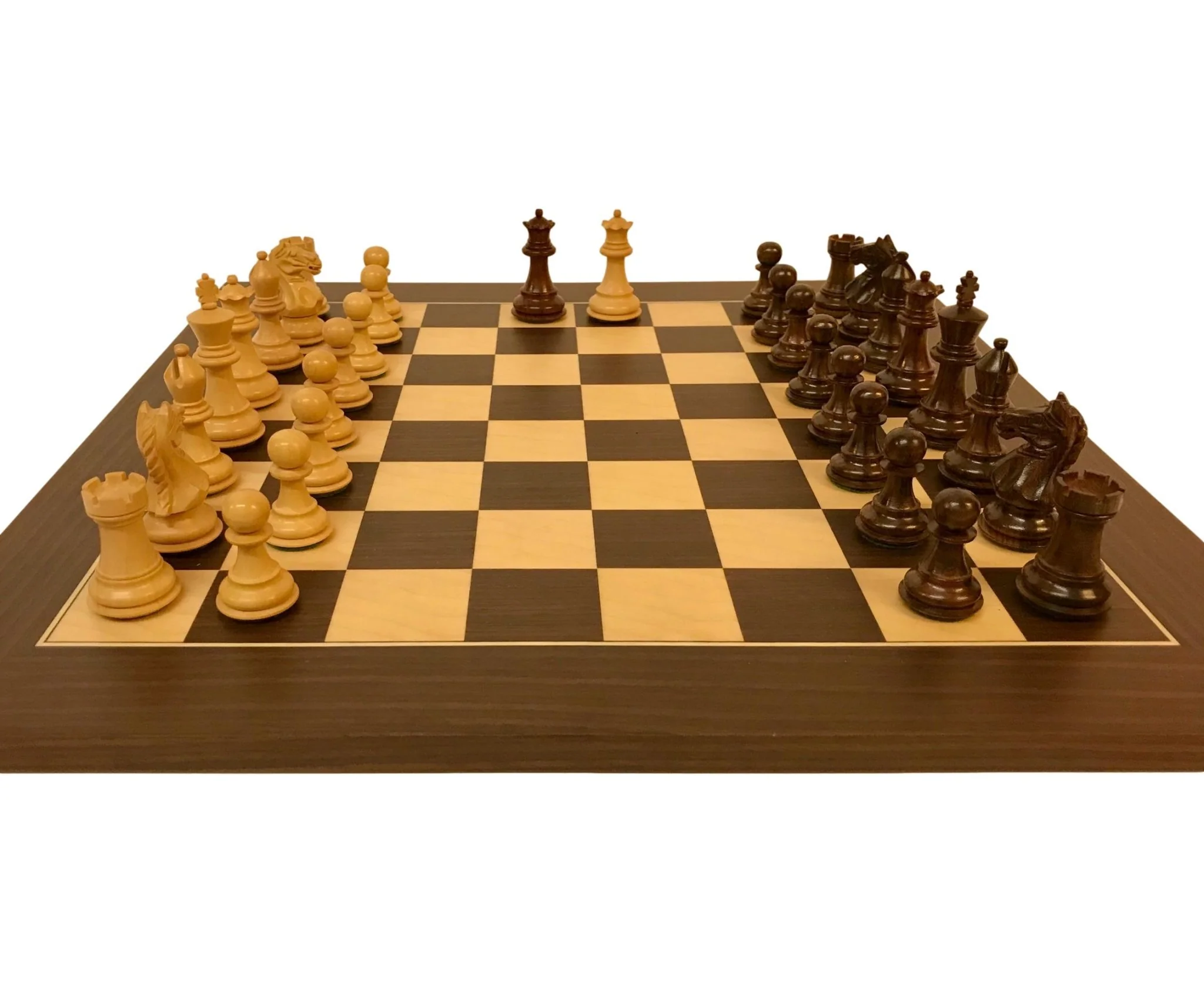 Ensemble jeu d'échecs Suprême en macassar et sycomore - Pièces Palissandre et Buis - Image 12