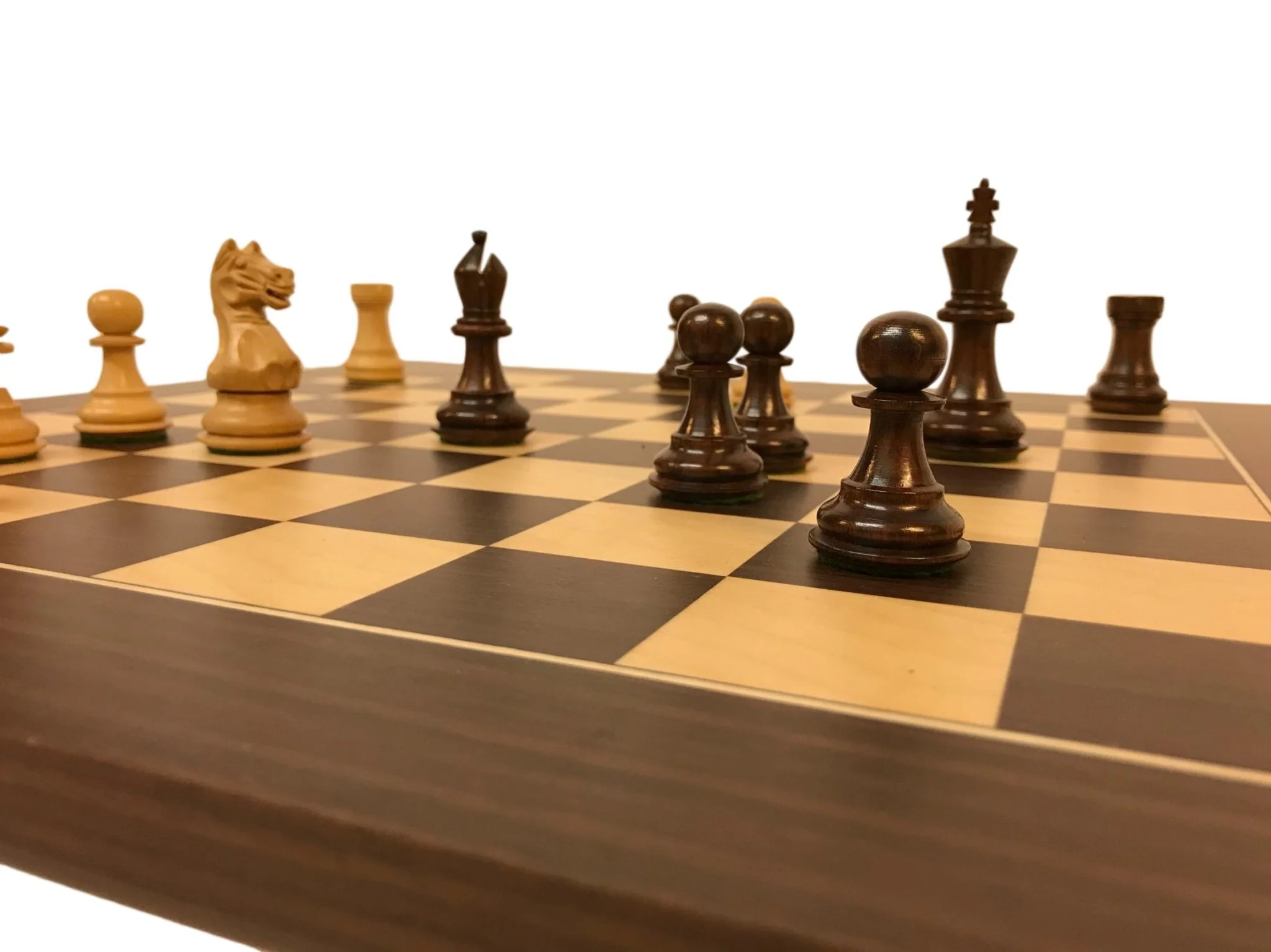 Ensemble jeu d'échecs Suprême en macassar et sycomore - Pièces Palissandre et Buis - Image 2