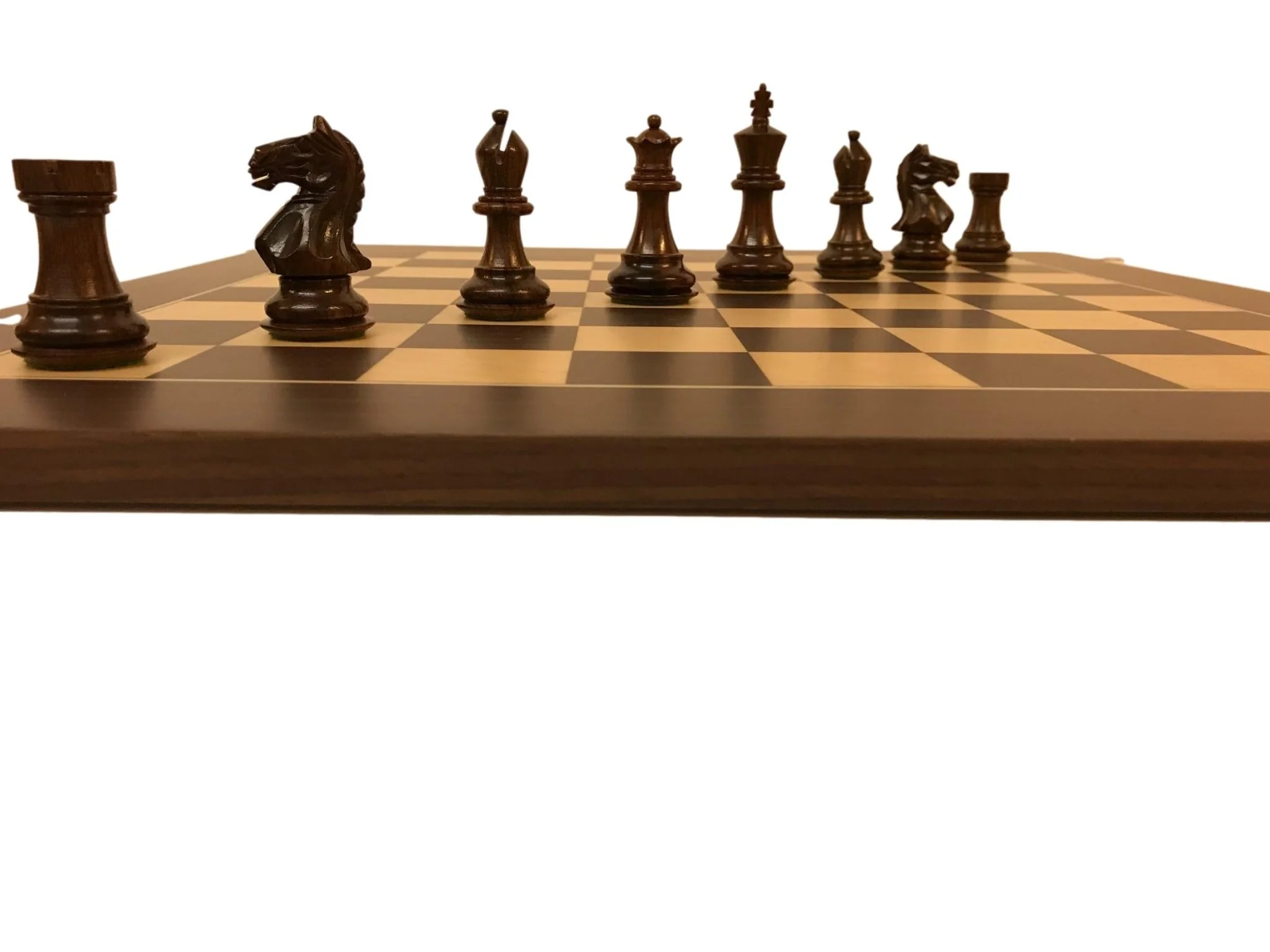 Ensemble jeu d'échecs Suprême en macassar et sycomore - Pièces Palissandre et Buis - Image 4