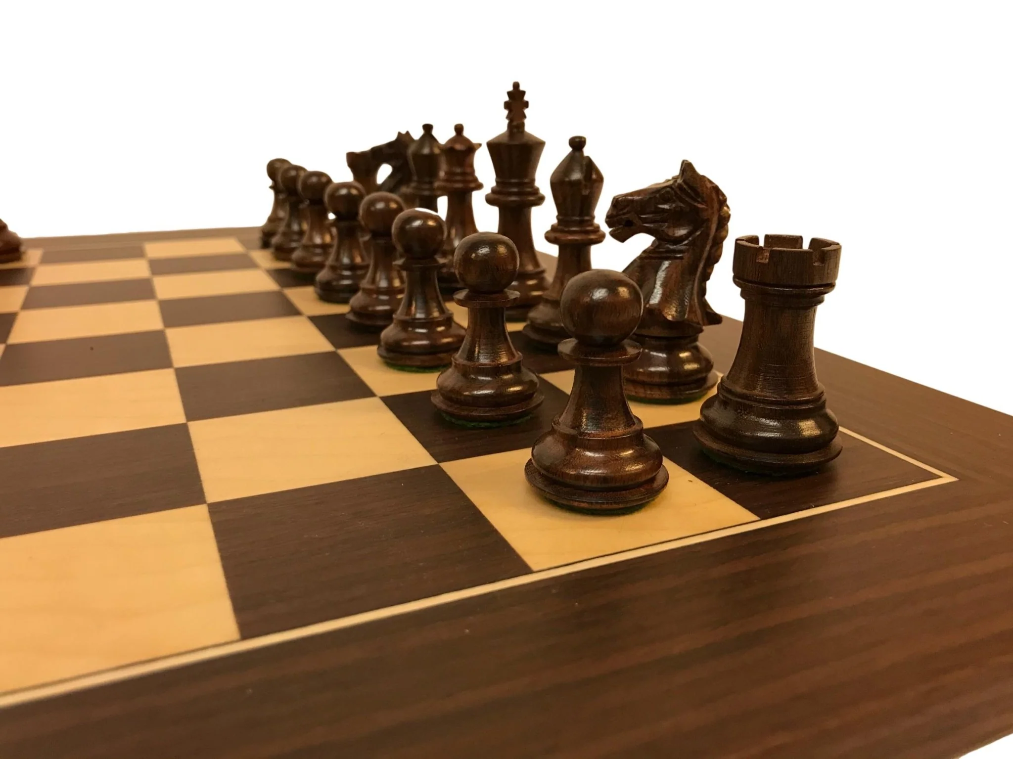 Ensemble jeu d'échecs Suprême en macassar et sycomore - Pièces Palissandre et Buis - Image 5