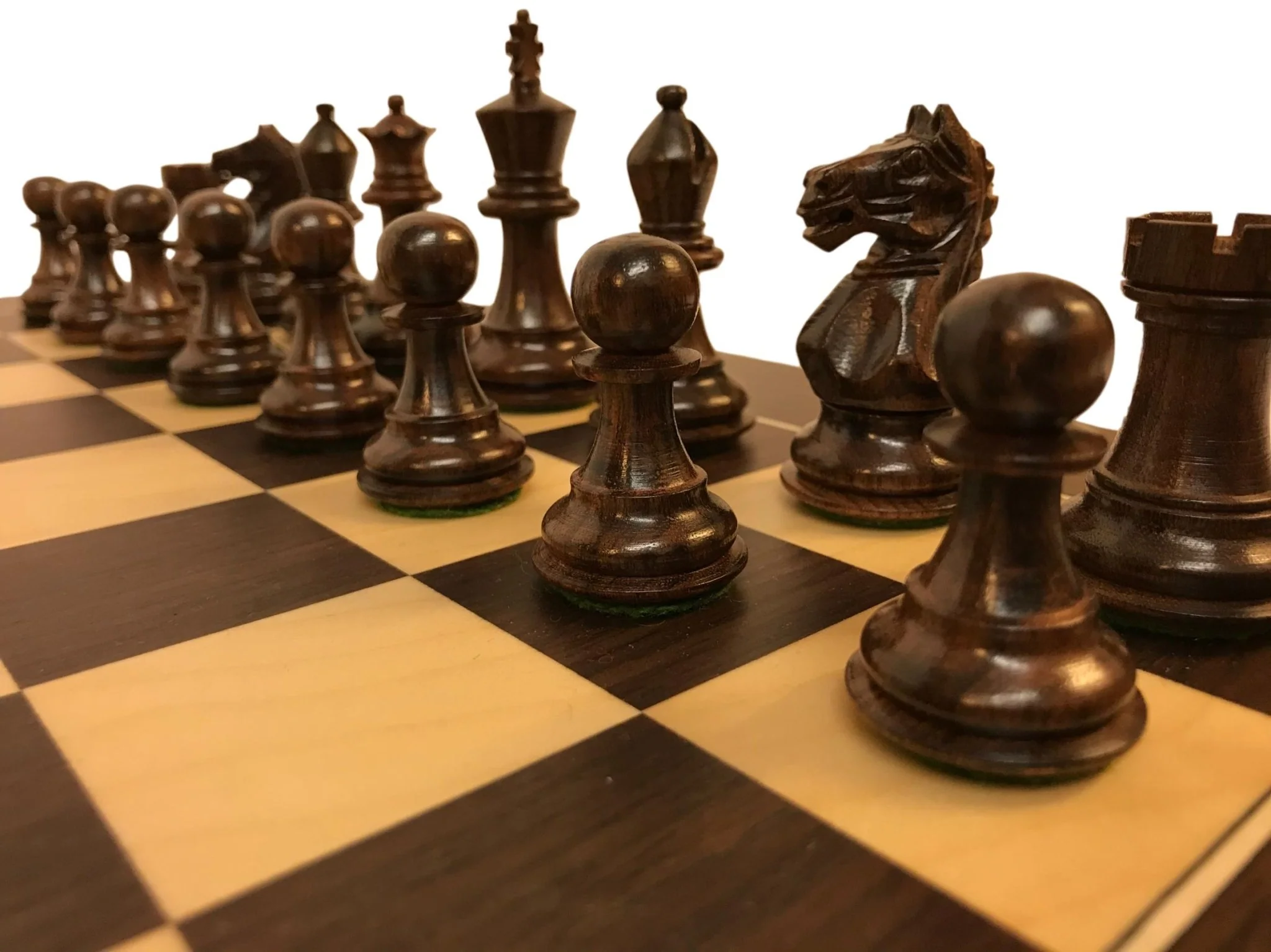Ensemble jeu d'échecs Suprême en macassar et sycomore - Pièces Palissandre et Buis - Image 7