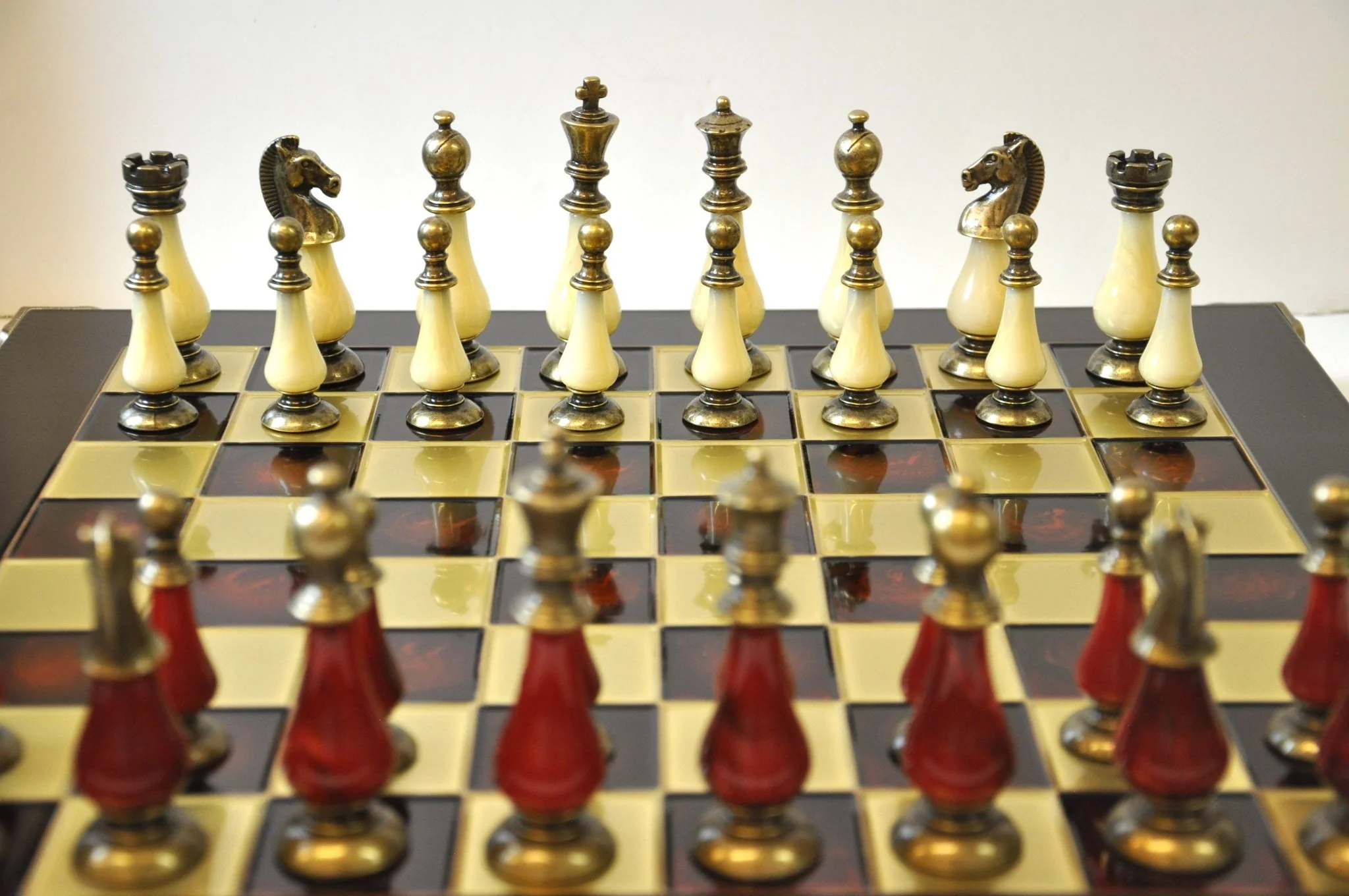 Ensemble jeu d'échecs en métal - coffre - Manopoulos - Image 8