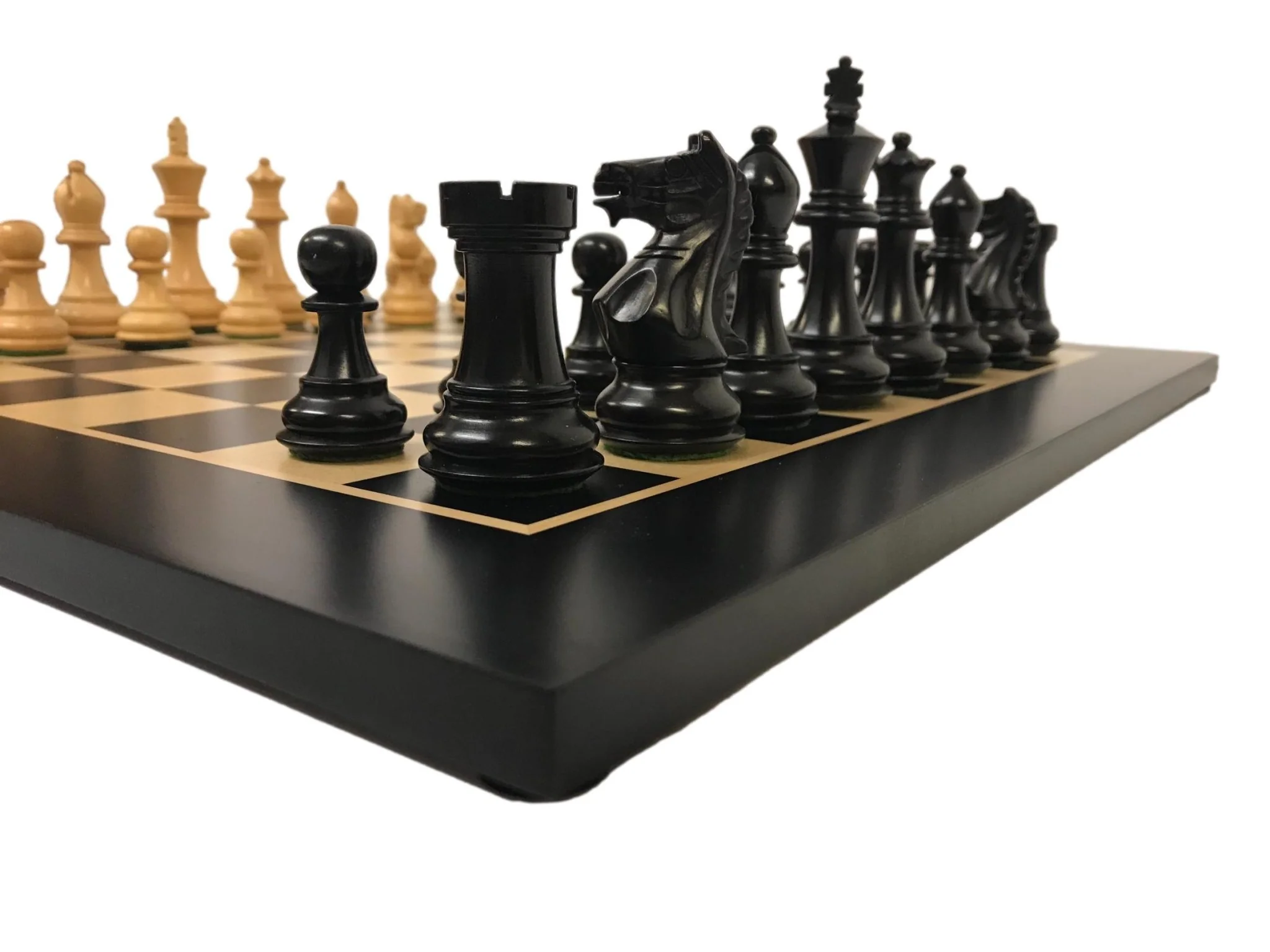 Ensemble jeu d'échecs Suprême en poirier teinté et sycomore - Pièces en Buis teinté - Noir - Image 5