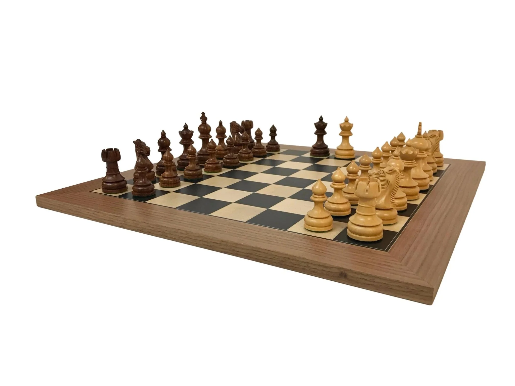 Ensemble jeu d'échecs taj-mahal en buis