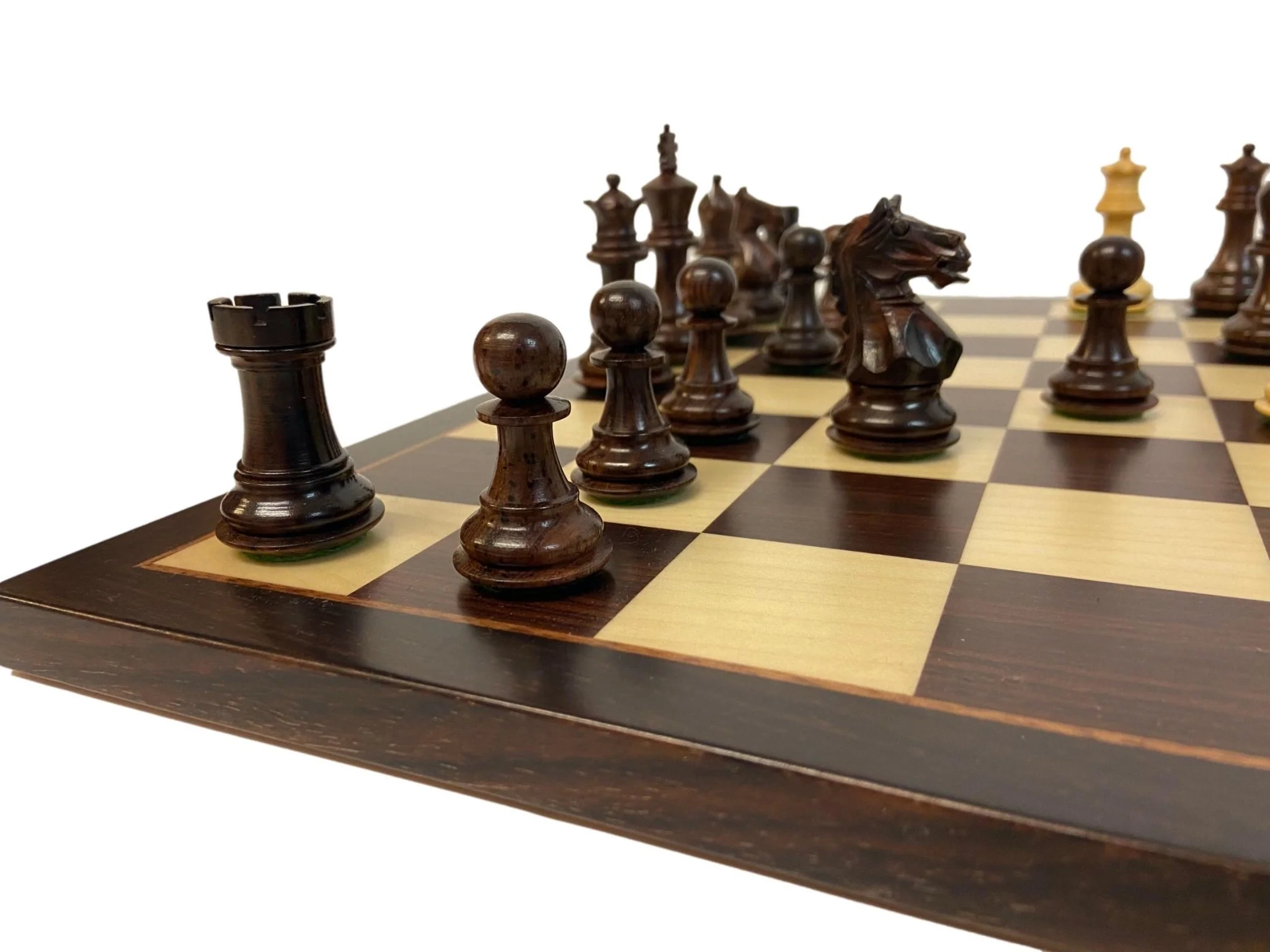Ensemble jeu d'échecs Suprême en palissandre et sycomore - Bords Fins - Pièces Palissandre et Buis - Image 10