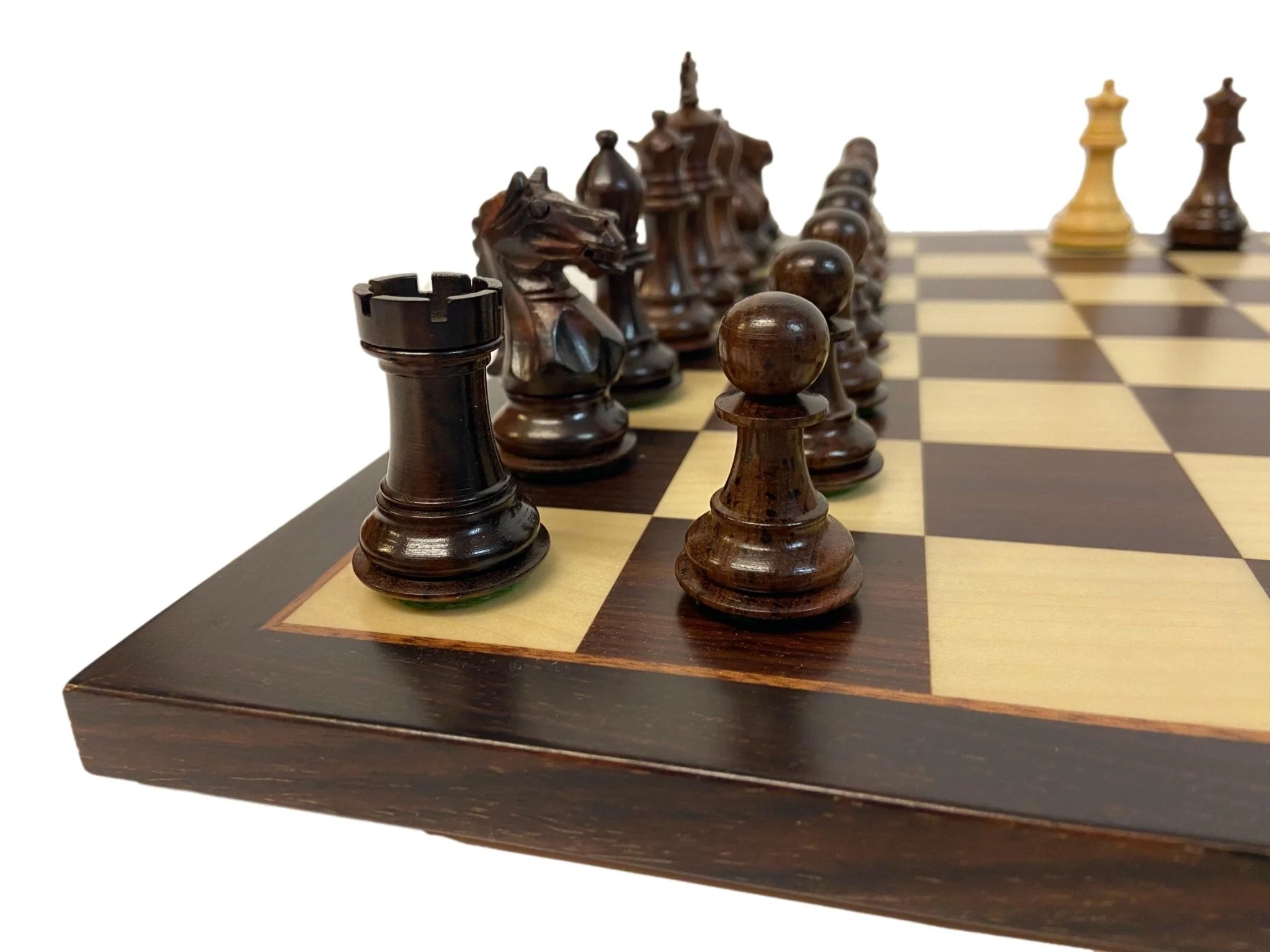 Ensemble jeu d'échecs Suprême en palissandre et sycomore - Bords Fins - Pièces Palissandre et Buis - Image 2