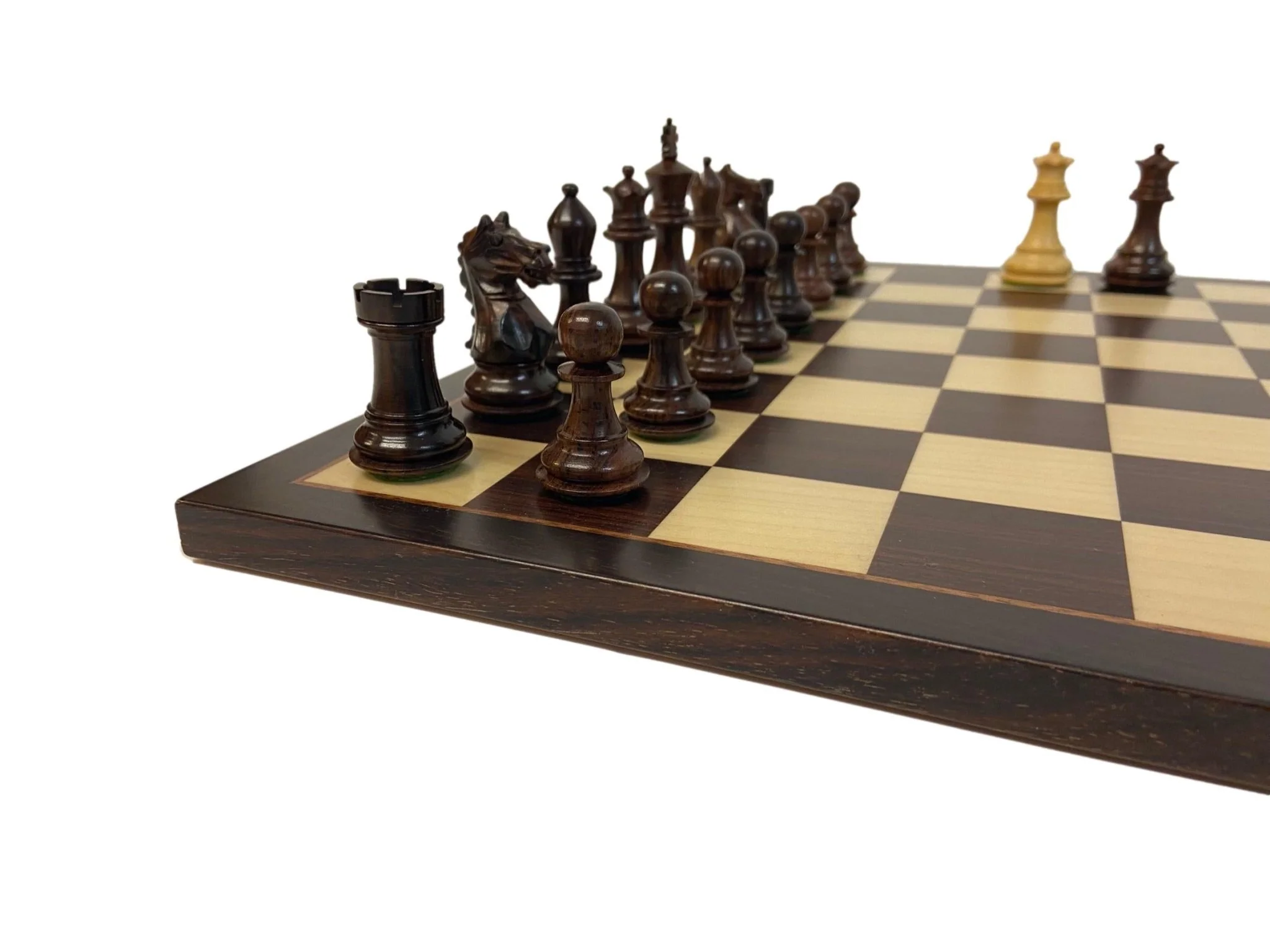 Ensemble jeu d'échecs Suprême en palissandre et sycomore - Bords Fins - Pièces Palissandre et Buis - Image 5