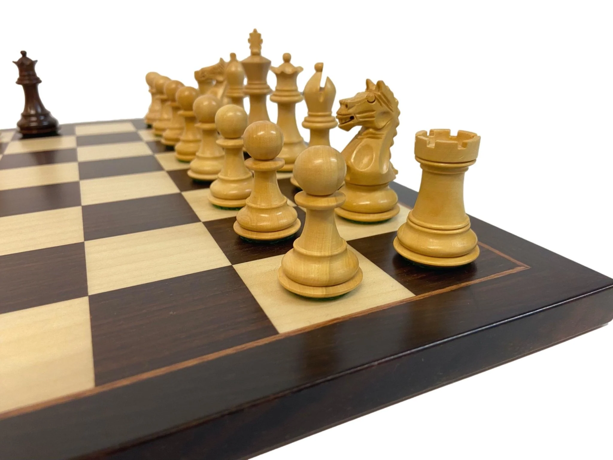Ensemble jeu d'échecs Suprême en palissandre et sycomore - Bords Fins - Pièces Palissandre et Buis - Image 6