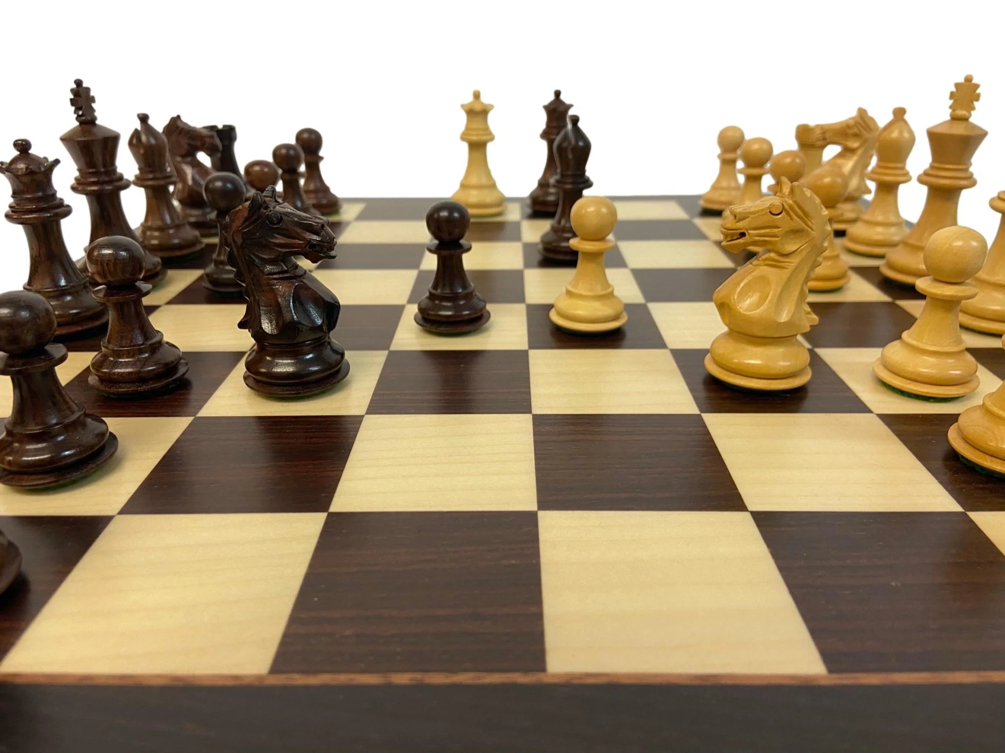Ensemble jeu d'échecs Suprême en palissandre et sycomore - Bords Fins - Pièces Palissandre et Buis - Image 8