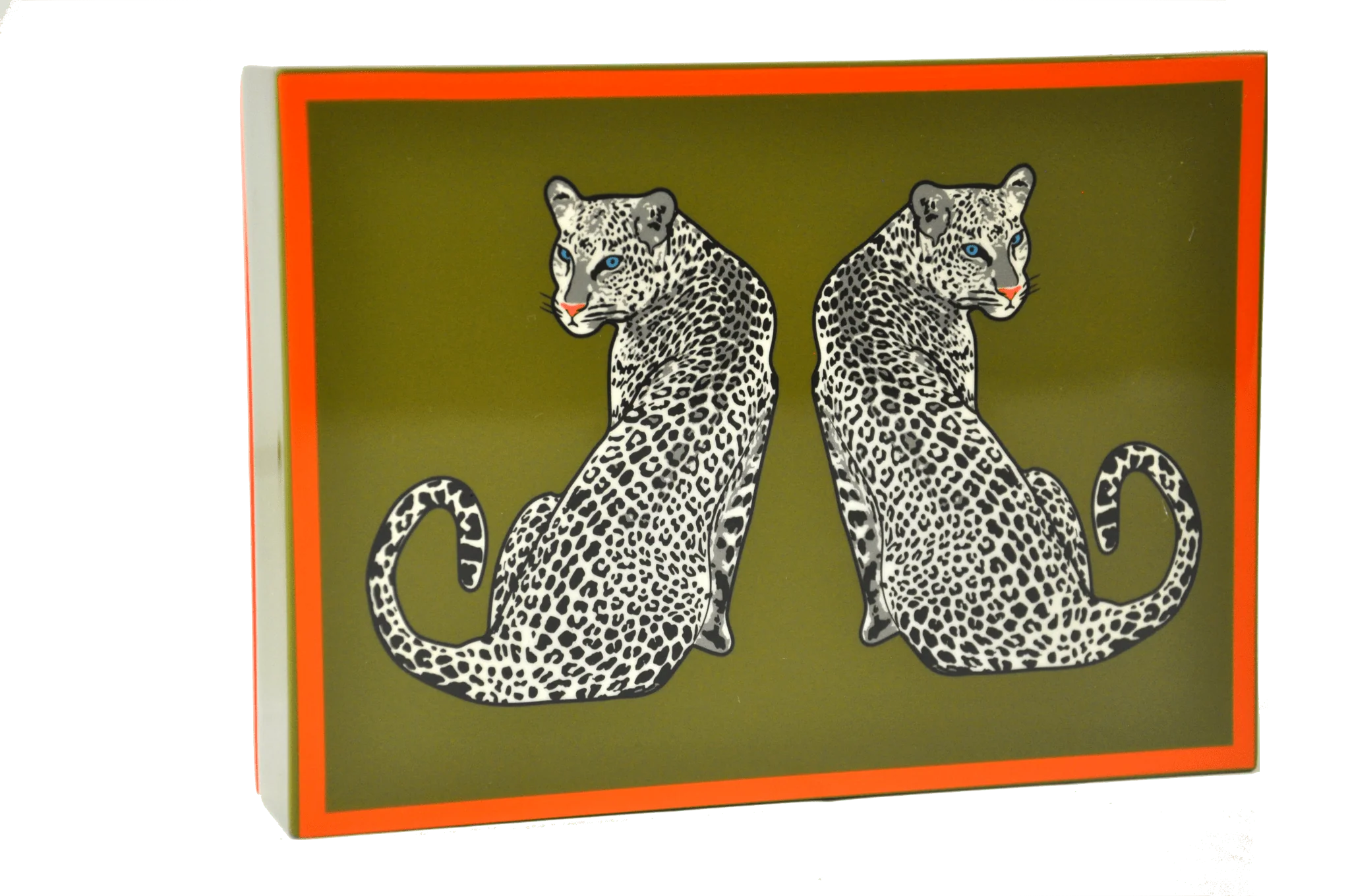 Coffret bridge luxe en bois laqué - Leopard - Image 2
