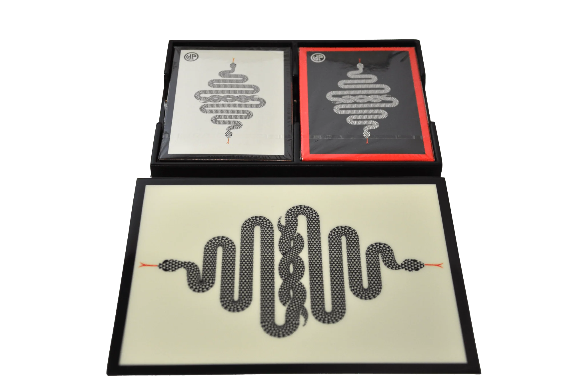 Coffret bridge luxe en bois laqué - Serpent - Image 3