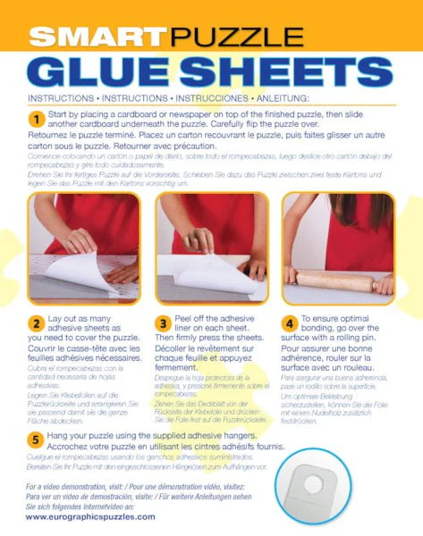Feuille adhesive pour puzzle - Smart Puzzle Glue Sheets - Image 3