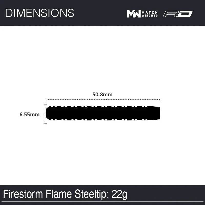 Fléchettes 90% Tungstène - Firestorm Flame - Winmau - Image 5