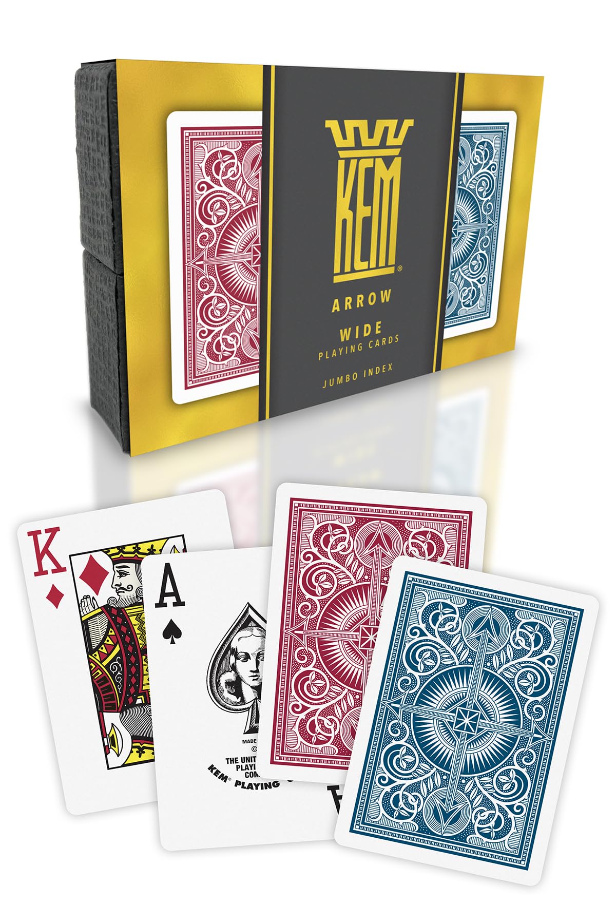 Kem double poker - index Jumbo - Bleu / Rouge - Image 3