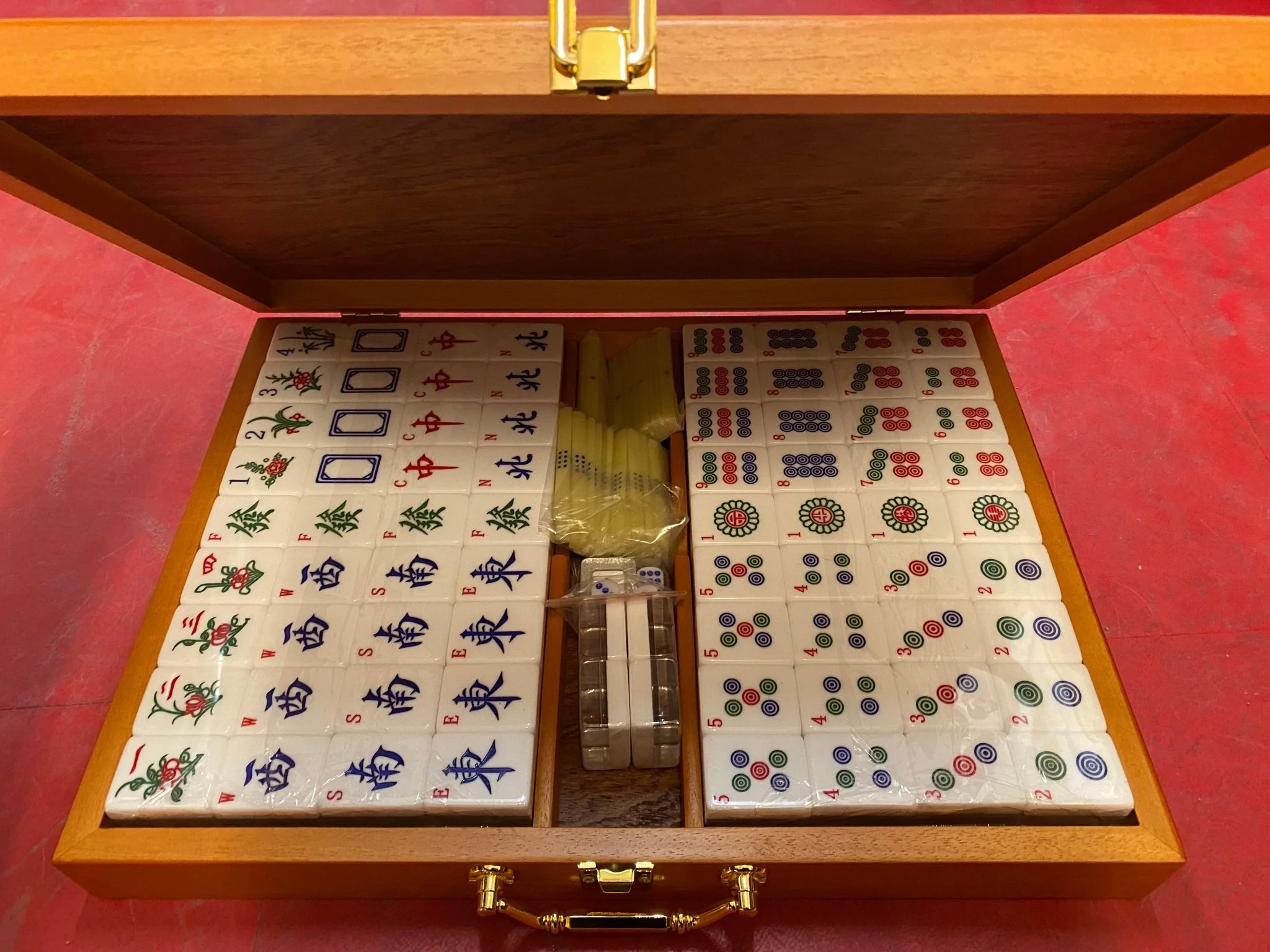 Mah-Jong - Coffret bois luxe - Tuiles Compétition