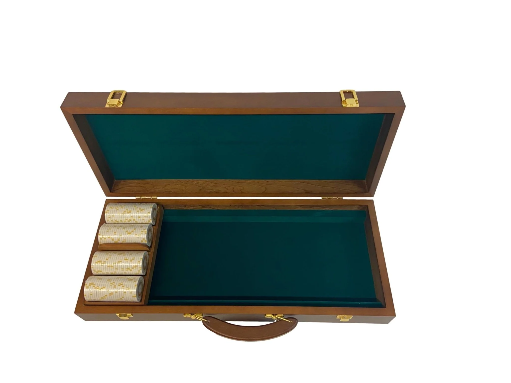 Mallette de 500 jetons - Bois avec racks - Vide - Image 3