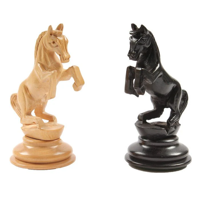 Pièces Cavalier Cabré en Ebène et Buis - Taille 5 - Chopra - Image 7