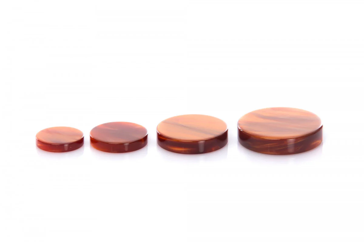 Pions de backgammon en acetate nacrés - Ivoire / Caramel