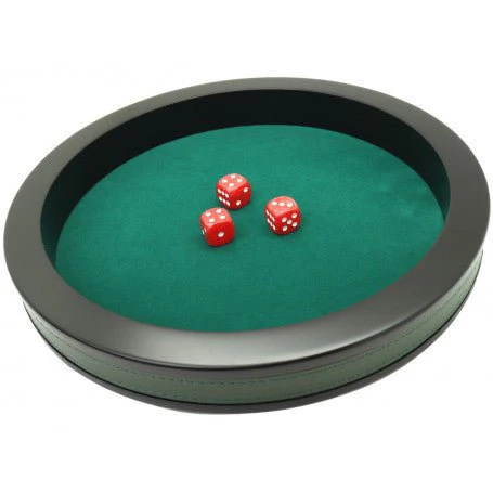 Piste bois noir et cuir / 40 cm - Verte