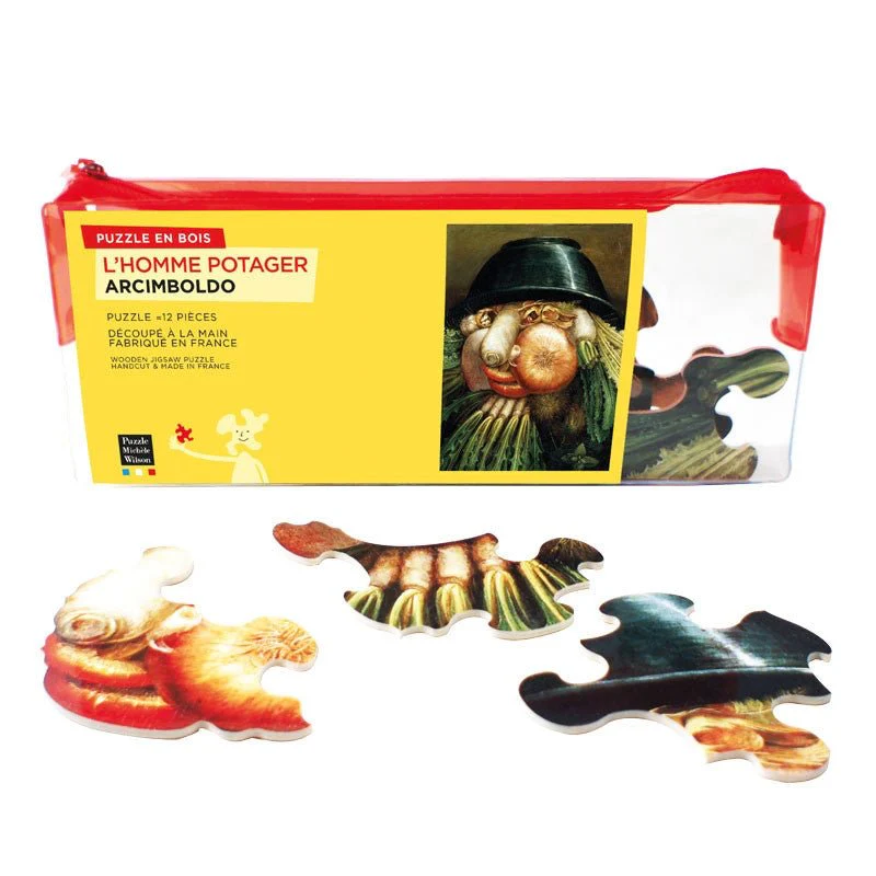 Puzzle Bois Michèle Wilson - 12 pièces - L'homme potager - Arcimboldo