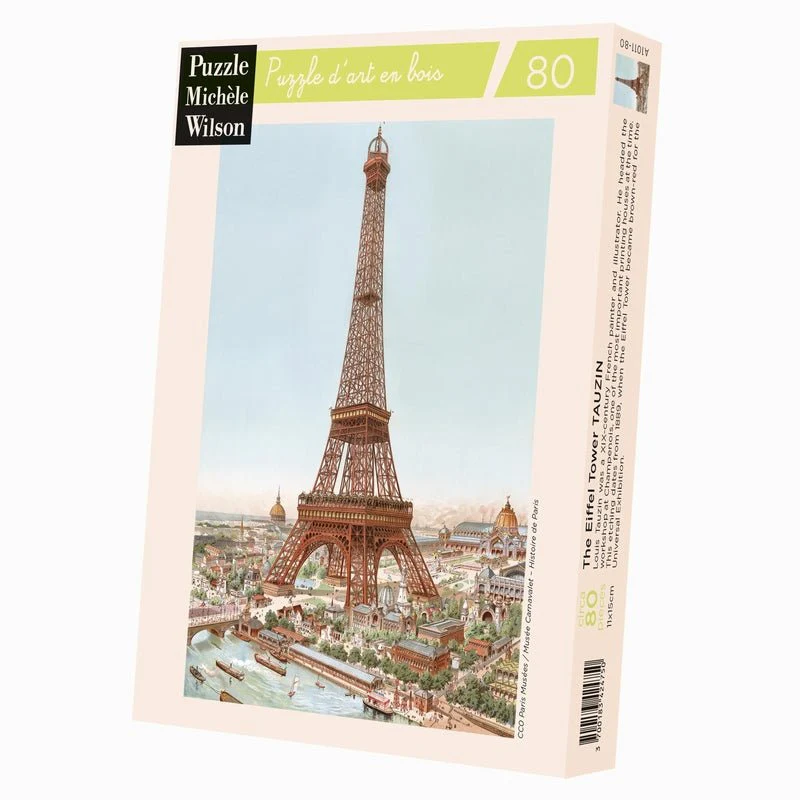 Puzzle Bois Michèle Wilson - 80 pièces - La Tour Eiffel - Tauzin