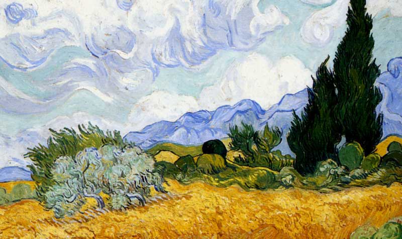 Puzzle Bois Wentworth - 40 pièces - Champs de blé avec cyprès
