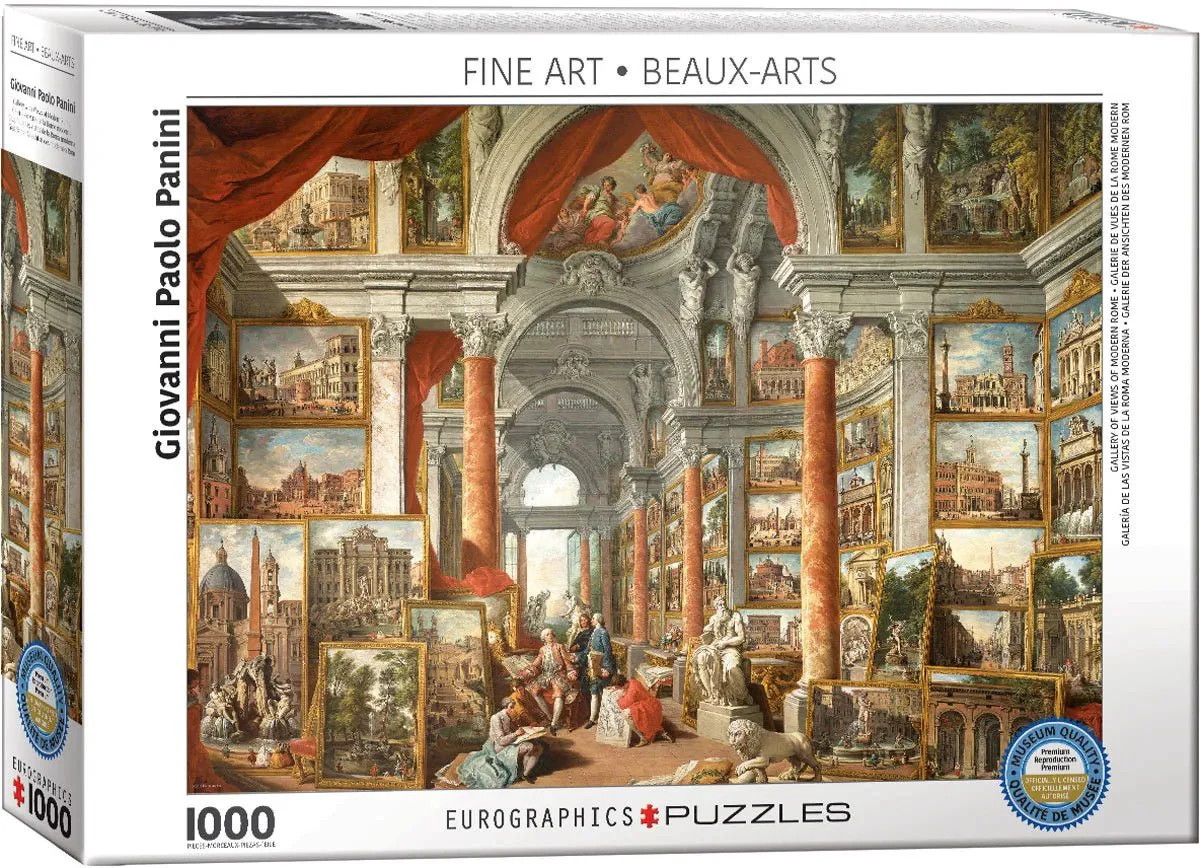 Puzzle Eurographics - 1000 p - Gallerie de la Rome Antique - Panini