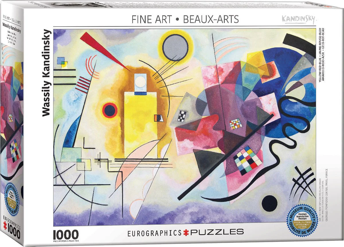 Puzzle Eurographics - 1000 p - Jaune Rouge Bleu - Kandinsky