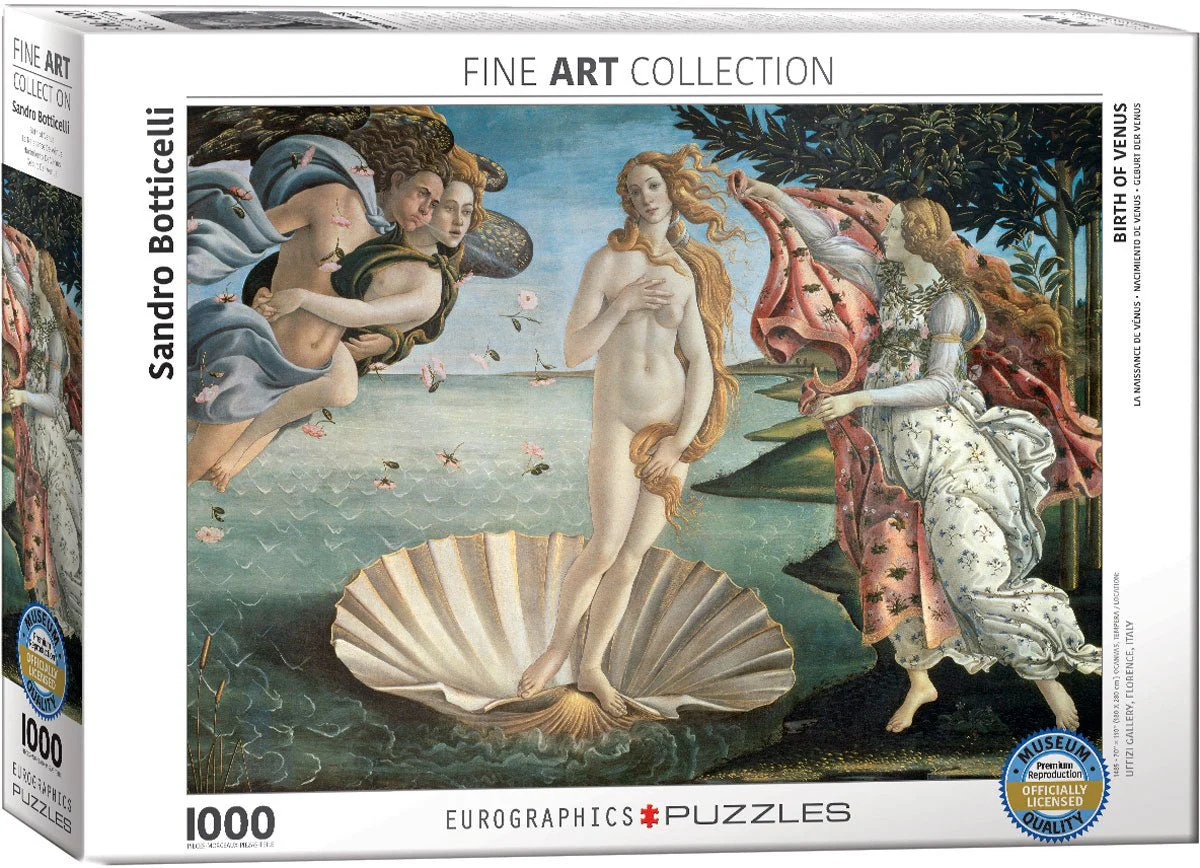 Puzzle Eurographics - 1000 p - La naissance de Vénus - Sandro Botticelli